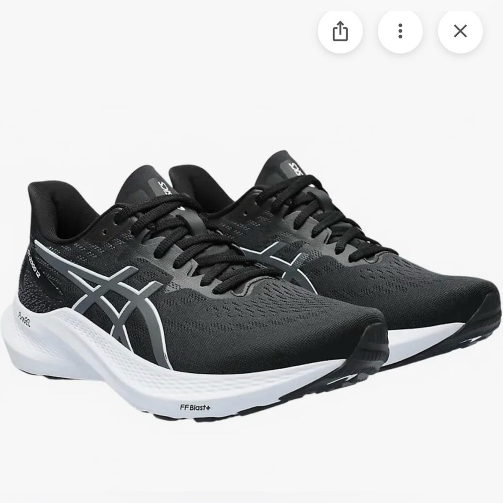 Asics Black and Gray Athletic Shoes GT-2000 12